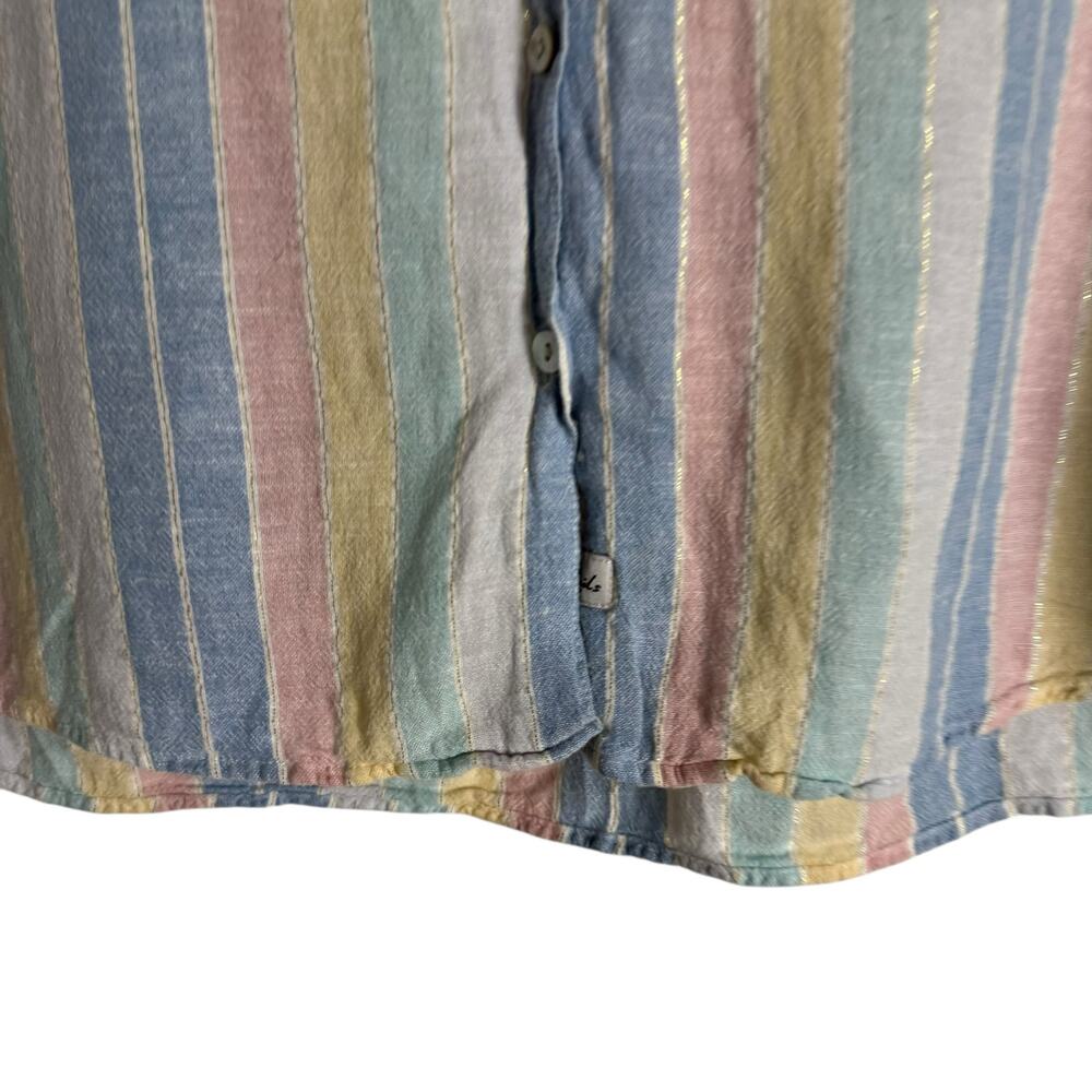 Rails Zuma Jubilee Stripe Linen Blend Short Sleev… - image 7